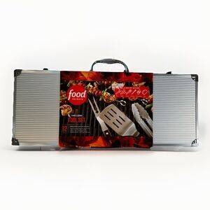 NEW  FOOD NETWORK 12 Piece Grilling BBQ Tool ESSENTIAL Set